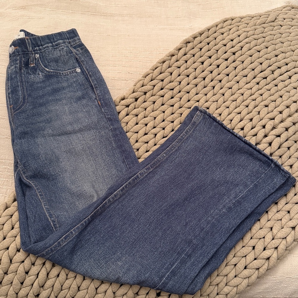 Rag & Bone Miramar Wide Leg Jeans in Lenox Blue - Picture 4 of 5